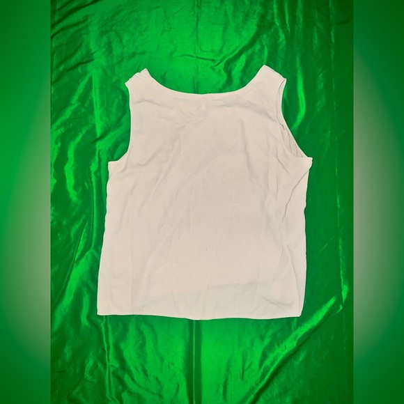 Eileen Fisher Woman 100% Silk Cream/ Tan Tank Top size 2X- Flaw - Picture 3 of 8